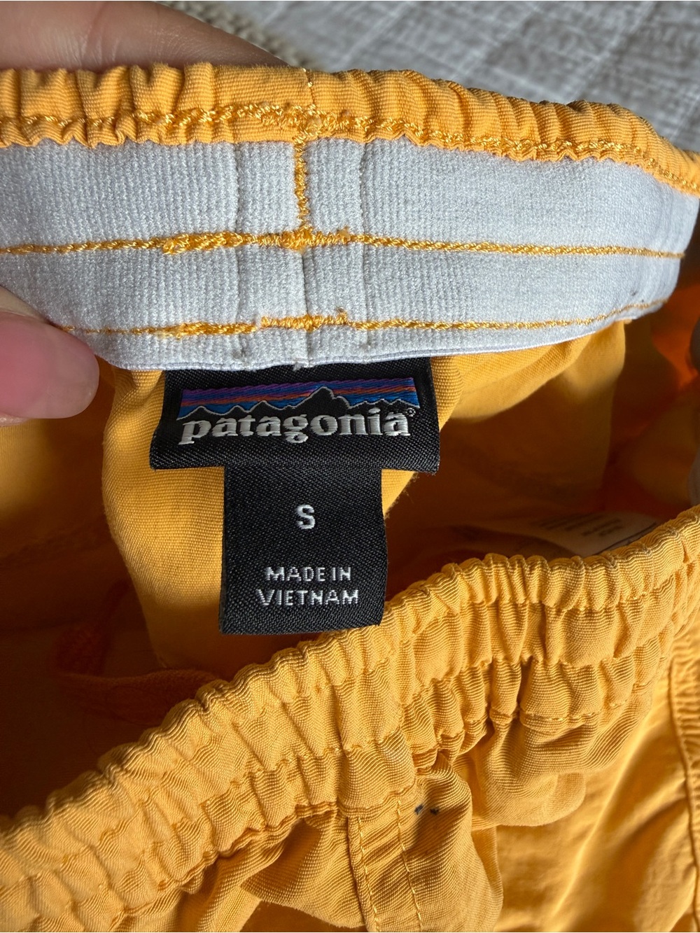 Yellow Patagonia Baggies Athletic Shorts *FLAWS - Picture 4 of 5